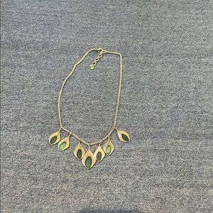 Lucky Brand silver  and Green Necklace